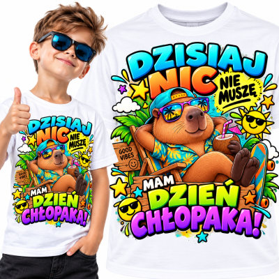 KOSZULKA DZIECIĘCA DZIEŃ CHŁOPAKA kapibara mam